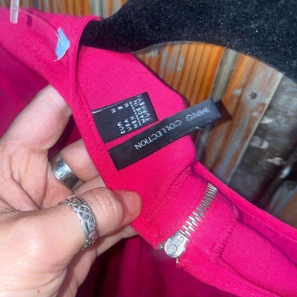 MNG Collection Mango Barbiecore Pink Ruffle Cap Sleeve Blouse Top Size Small - Picture 6 of 8